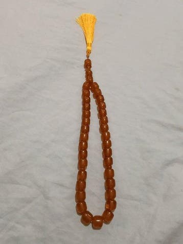 Chapelet - Ambre - 1970-1980 - Chapelet de perles de prière