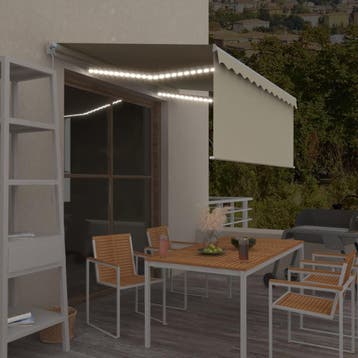 vidaXL Luifel handmatig uittrekbaar rolgordijn en LED, Verzenden