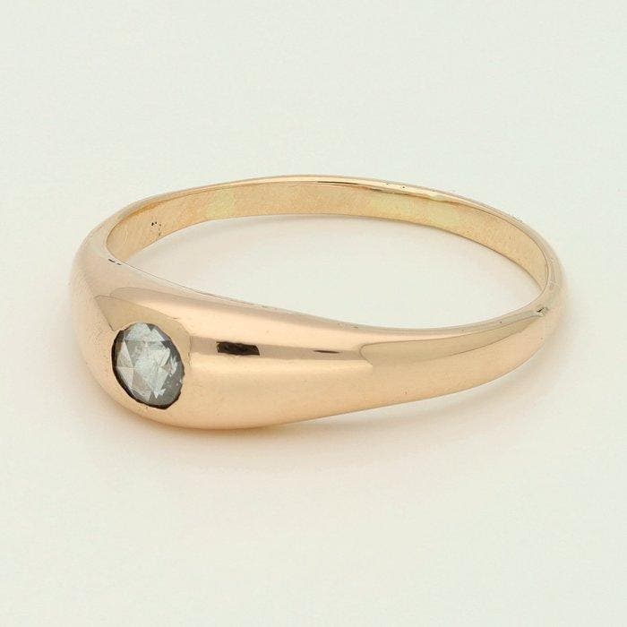 Ring - 10 kt. Roségoud Diamant (Natuurlijk), Handtassen en Accessoires, Ringen
