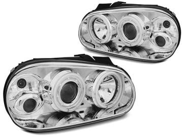 Koplampen geschikt voor VW Golf IV Halo Rims chrome ML, Auto-onderdelen, Verzenden, Nieuw, Volkswagen