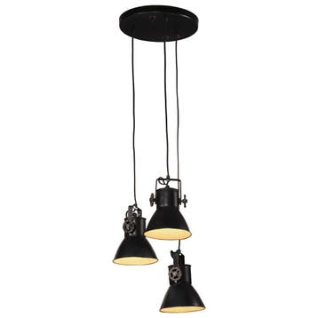 vidaXL Hanglamp 25 W E27 30x30x100 cm zwart, Verzenden, Nieuw
