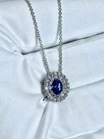 Ketting met hanger - 18 karaat Witgoud - 1.13ct. tw. Diamant