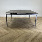 verstelbare vergadertafel 160x160 cm,  bruin - grijs, Gebruikt, Bureau