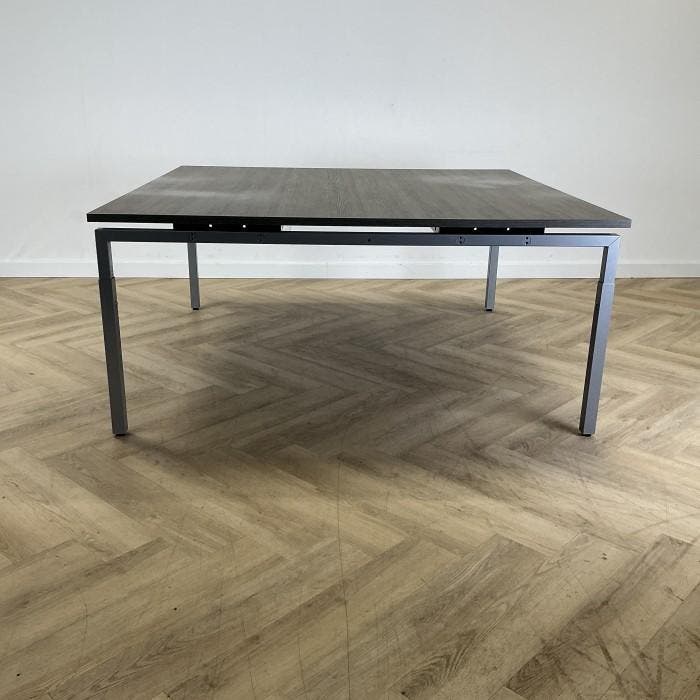 verstelbare vergadertafel 160x160 cm,  bruin - grijs, Articles professionnels, Aménagement de Bureau & Magasin | Mobilier de bureau & Aménagement