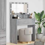 vidaXL Slaapkamer Toilet Tafels Grijs Sonoma 80 x 39,6 x 135, Huis en Inrichting, Verzenden, Nieuw