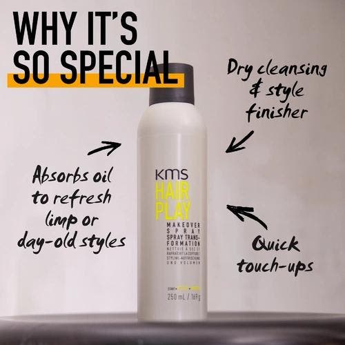 KMS HairPlay Makeover Spray (Droogshampoo), Handtassen en Accessoires, Uiterlijk | Haarverzorging, Gel, Wax, Haarlak of Mousse