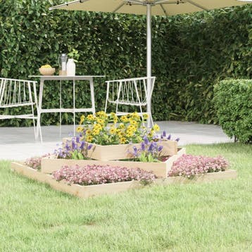 vidaXL Plantenbak 112x112x27 cm massief grenenhout, Verzenden
