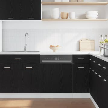 vidaXL Vaatwasserpaneel Lyon 60x1,5x67 cm bewerkt hout zwart, Huis en Inrichting, Verzenden, Nieuw