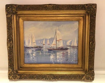 Franse school (XX) - Regata a Saint Tropez