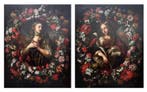 Scuola fiamminga-italiana (XVII) - Santa penitente e San