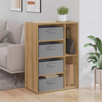 vidaXL Dressoir Artisanaal eiken 60 x 33,5 x 84 cm, Verzenden, Nieuw