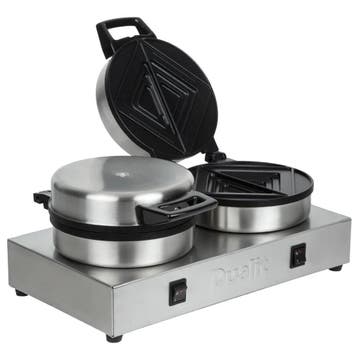 Tosti-IJzer | Gehalveerde Sneden | 1.6kW | 400x220x190(h)mm, Verzenden