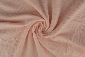 10 meter mousseline stof - baby roze - Double gauze, Verzenden