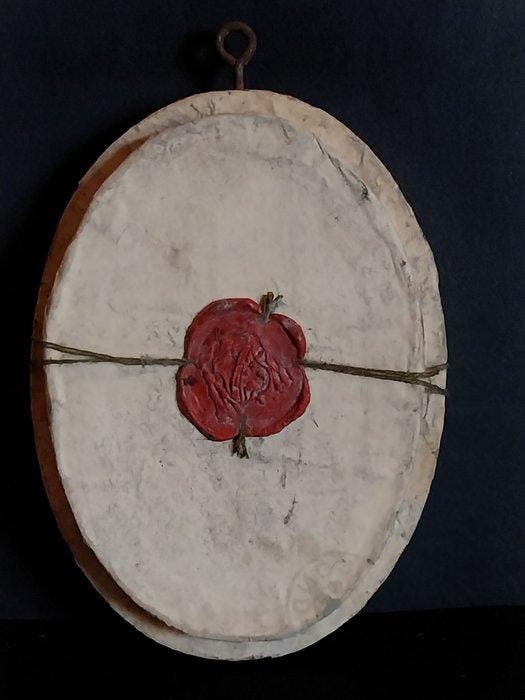 Reliekhouder - Hout, Glas, Textiel, Papier - 1850-1900 - Het, Antiek en Kunst, Kunst | Niet-Westerse kunst