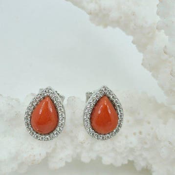 Koraal - Zilver, Zonder reservering - 2-delige sieradenset -