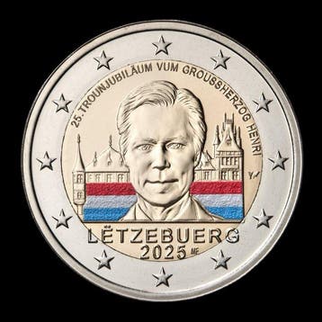 Luxemburg. 2 Euro 2025 Grand-Duc Henri (Zonder