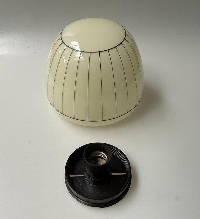 Brune - Lampe à suspendre - Opaline - Bishopswerda usine de, Antiek en Kunst, Antiek | Verlichting