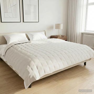vidaXL Verzwaringsdeken Wit 235 x 290 cm 15 kg 100% Katoen, Verzenden, Nieuw