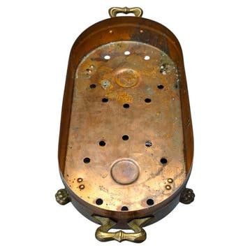French Copper Chafing Dish - Schotel - Koper, Antiek en Kunst