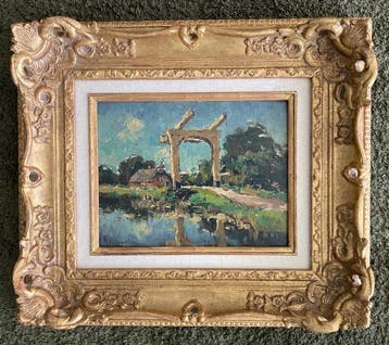 Alexander Rosemeier (1888-1992) - Ophaalbrug bij Noorden