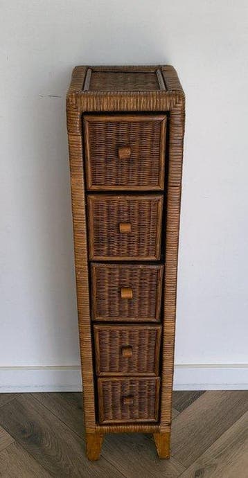 Handmade - Ladekast - Bijzet / Hal kast met 5 lades - Hout,, Antiek en Kunst