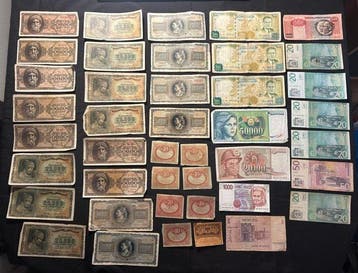 Monde. - 100 banknotes - various dates (Sans prix de