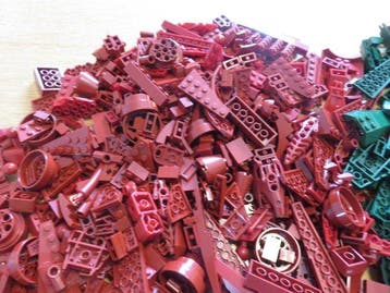 Lego Briques - 1250 stuks Lego Stenen Dark Red ( 750st ) +