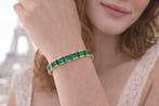 Armband - 18 karaat Geel goud - 14.91ct. tw. Smaragd -, Nieuw