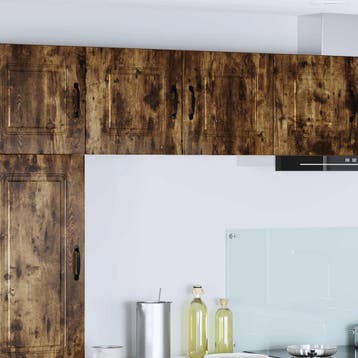 vidaXL Vaatwasserpaneel Kalmar 2 st Rook Eiken Bewerkt hout, Verzenden, Nieuw