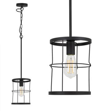 Industriële lampen Benson Hanglamp Zwart Binnenverlichting, Huis en Inrichting, Lampen | Hanglampen, Verzenden, Nieuw