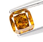 1 pcs Diamant (Natuurlijk gekleurd) - 0.67 ct - Cushion -