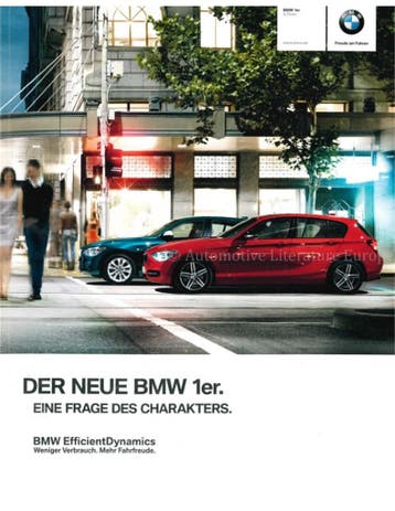2011 BMW 1 SERIE BROCHURE DUITS, Ophalen of Verzenden, Nieuw