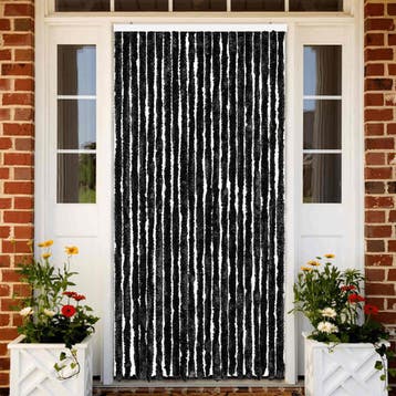 vidaXL Vliegengordijn 90x220 cm chenille antraciet, Verzenden