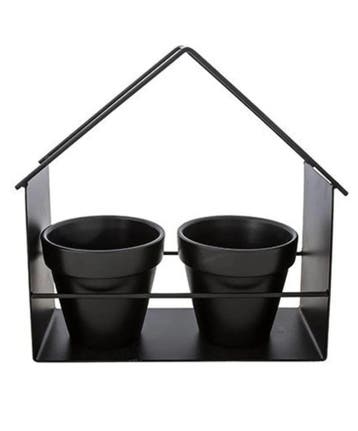 Decorek House x2 pots metaal, Huis en Inrichting, Woonaccessoires | Kandelaars en Kaarsen, Verzenden, Nieuw