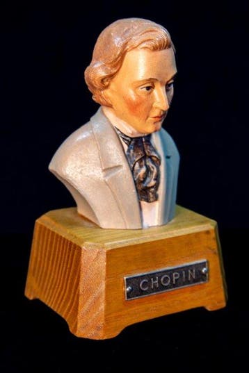 Buste Chopin Reuge Anri speeldoos - Muziekdoos - Italië -
