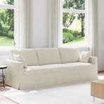 vidaXL bank / zetel Crème 228 x 78 x 80 cm Fluweel, Verzenden