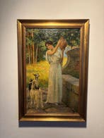 Léopold Franz Kowalski (1856-1931) - Fanciulla e capretti