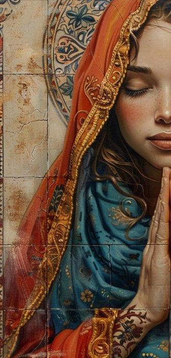 CAMILART.ES_(2002) - ANDALUSIAN TILES MADONNA PRAYING #9