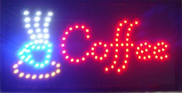 Coffee koffie lamp LED verlichting reclame bord lichtbak #B, Verzenden, Nieuw