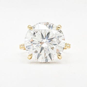 Ring - 18 karaat Geel goud - 11.00ct. tw. Diamant
