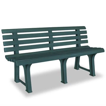 vidaXL Tuinbank 145,5 cm kunststof groen, Verzenden, Nieuw
