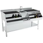 Bar-/Cocktailstation | RVS | IJs-/Ingrediëntenbakken +, Verzenden, Nieuw in verpakking