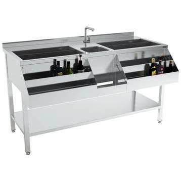 Bar-/Cocktailstation | RVS | IJs-/Ingrediëntenbakken +, Verzenden