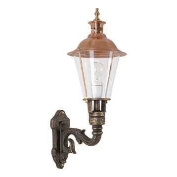 Buitenverlichting wand rond Buitenlamp Den Burg Brons E27 we, Verzenden, Nieuw