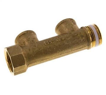 G 3/4 x 2xG 1/2 F/M/F Tuyaux de distribution en laiton, Verzenden