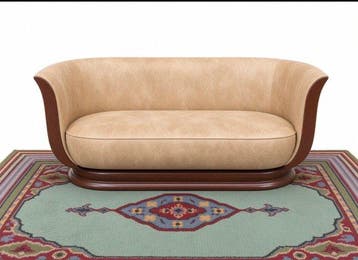 Sofa - Hout, Katoen - Art-deco-stijl - Hotel Le Malandre