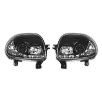 PHARES POUR RENAULT CLIO 98-01 DAYLIGHT LED FOND NOIR, Verzenden
