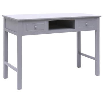 vidaXL Schrijftafel 110x45x76 cm hout grijs, Verzenden