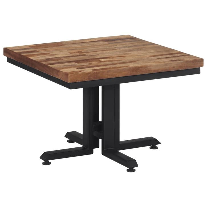 vidaXL Salontafel 55x55x40 cm massief gerecycled teakhout, Huis en Inrichting, Tafels | Eettafels, Nieuw, Verzenden