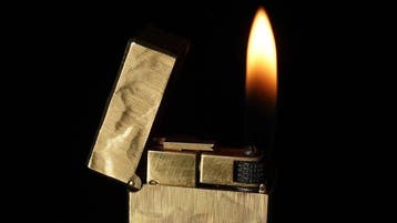 Dunill - Silk Moire Pattern Rollagas Lighter - Zonder